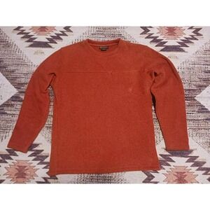 Ariat Shirt Mens Medium Long Sleeve Crew Neck Orange Sweater Casual Lightweight